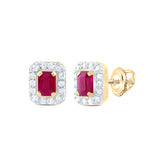 1/5CTW-DIA CN 4X3MM EM-RU NAT GEM STUD EARRING